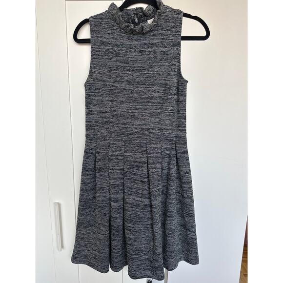 Anthropologie Ganni Pinnacle Knit Textured Blue Gray Dress, Size M, Like New - Picture 1 of 7